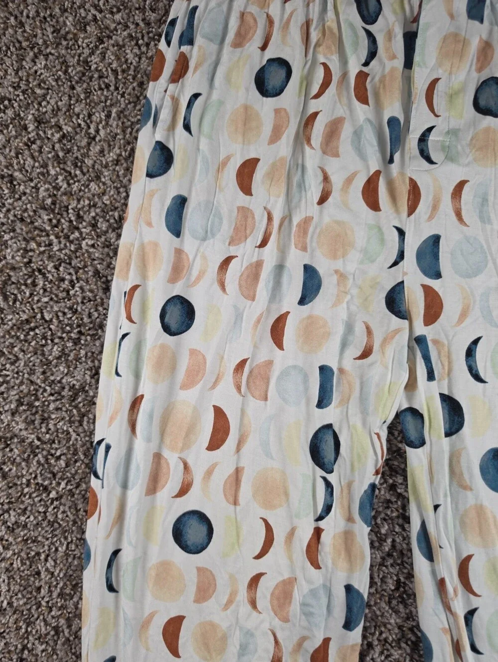 Little Sleepies Luna Neutral Men's Sz L Pajama Pants Watercolor Moon Print